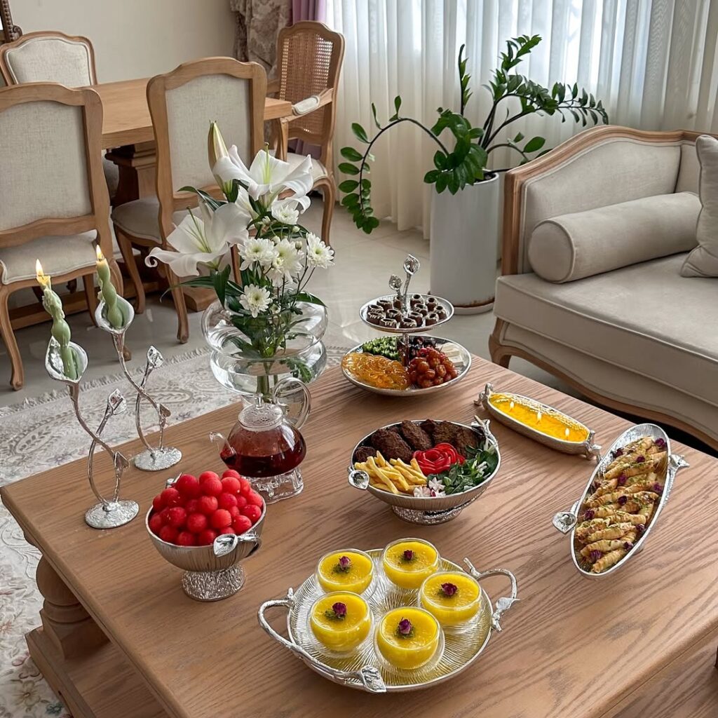 چیدمان میز مهمانی